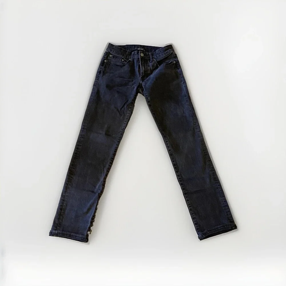 Men’s Faded Black American Eagle Slim Straight Jeans 28 x 32